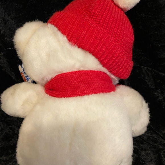 US Olympic Ski Tram Mascot White Teddy Bear Plush with Red Hat and Scarf 1986 - Picture 6 of 9